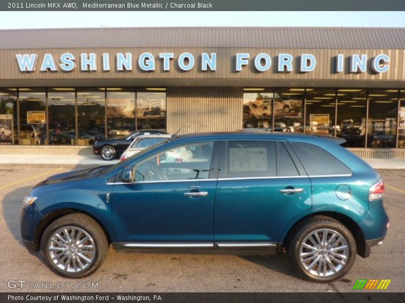Mediterranean Blue Metallic / Charcoal Black 2011 Lincoln MKX AWD