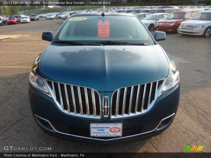 Mediterranean Blue Metallic / Charcoal Black 2011 Lincoln MKX AWD