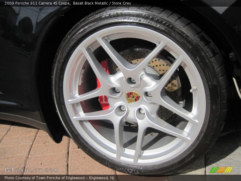 Basalt Black Metallic / Stone Grey 2009 Porsche 911 Carrera 4S Coupe
