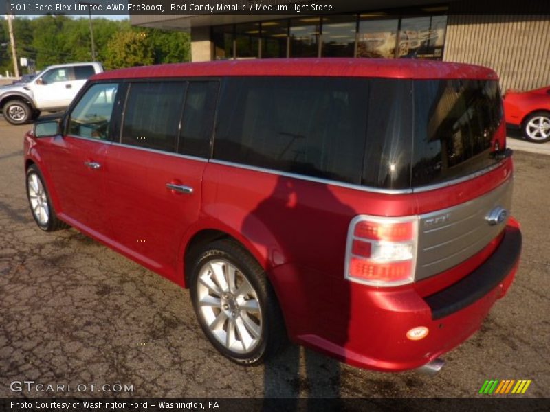 Red Candy Metallic / Medium Light Stone 2011 Ford Flex Limited AWD EcoBoost