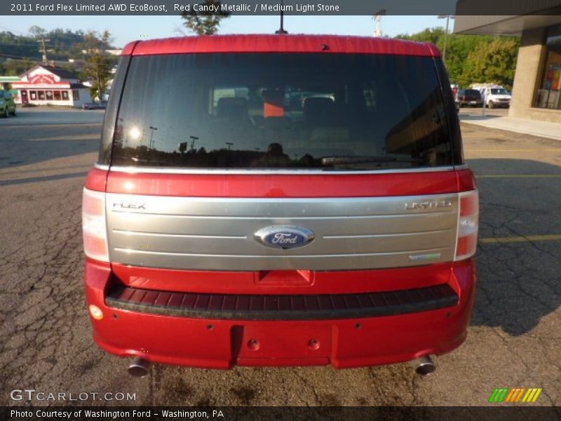 Red Candy Metallic / Medium Light Stone 2011 Ford Flex Limited AWD EcoBoost