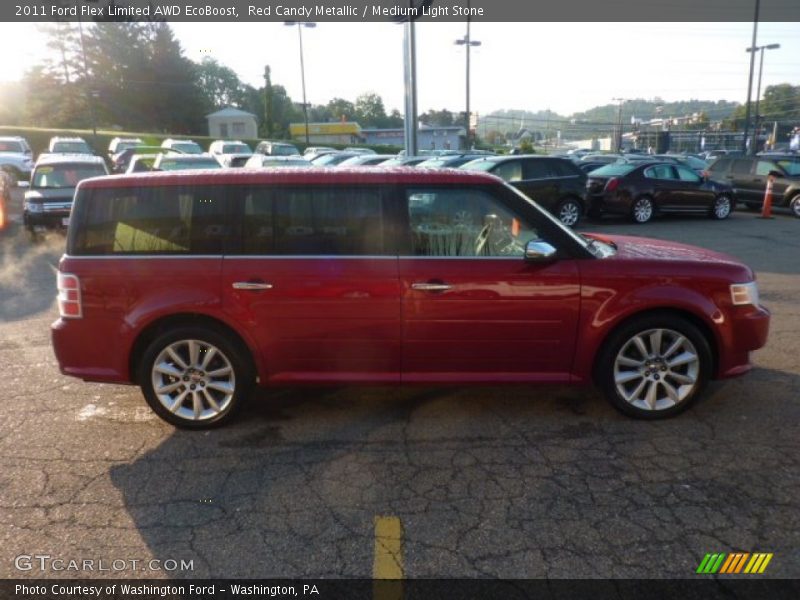 Red Candy Metallic / Medium Light Stone 2011 Ford Flex Limited AWD EcoBoost