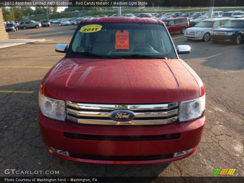 Red Candy Metallic / Medium Light Stone 2011 Ford Flex Limited AWD EcoBoost