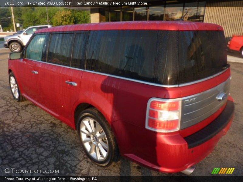 Red Candy Metallic / Medium Light Stone 2011 Ford Flex Limited AWD EcoBoost