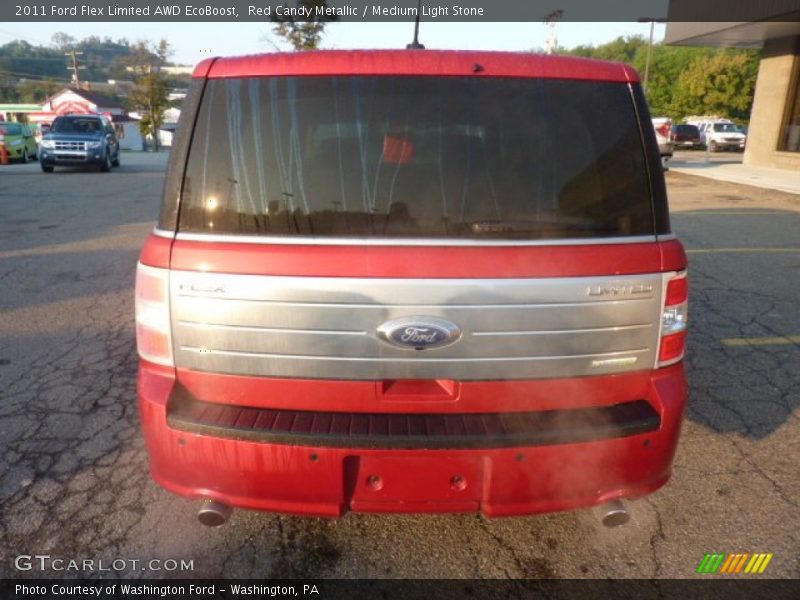 Red Candy Metallic / Medium Light Stone 2011 Ford Flex Limited AWD EcoBoost