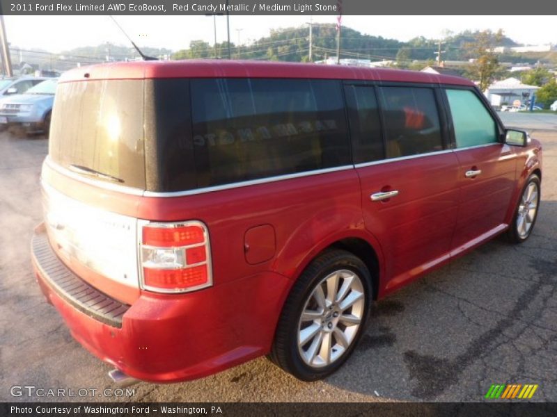 Red Candy Metallic / Medium Light Stone 2011 Ford Flex Limited AWD EcoBoost