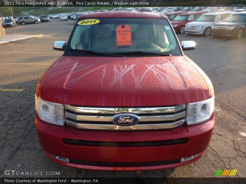 Red Candy Metallic / Medium Light Stone 2011 Ford Flex Limited AWD EcoBoost