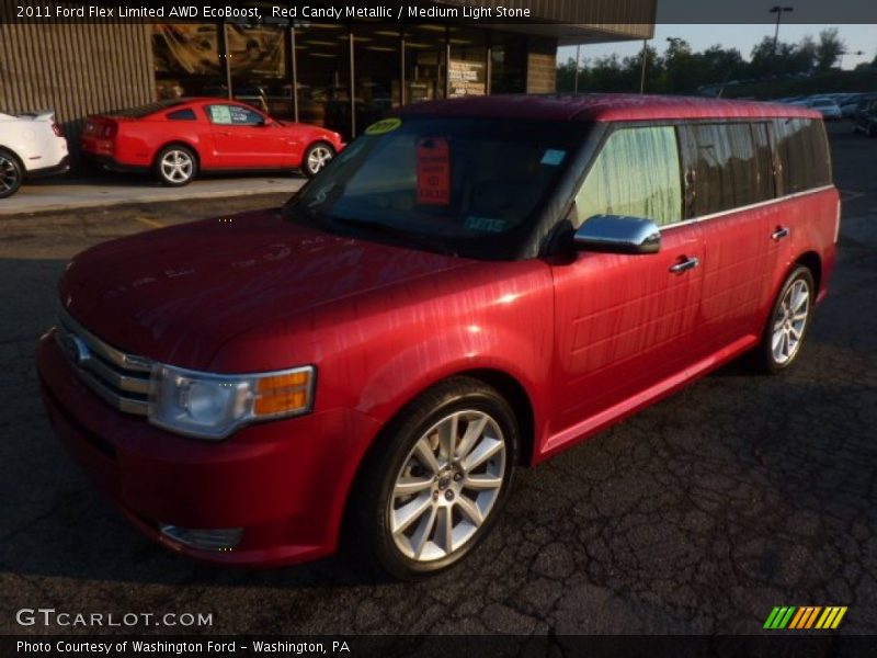 Red Candy Metallic / Medium Light Stone 2011 Ford Flex Limited AWD EcoBoost