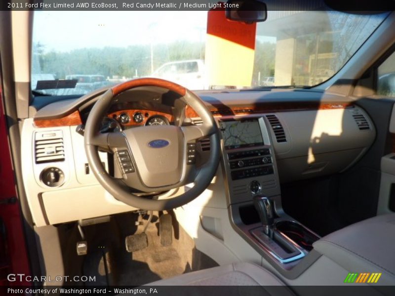 Red Candy Metallic / Medium Light Stone 2011 Ford Flex Limited AWD EcoBoost