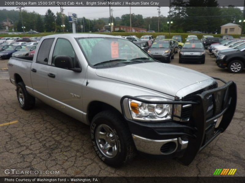 Bright Silver Metallic / Medium Slate Gray 2008 Dodge Ram 1500 SXT Quad Cab 4x4