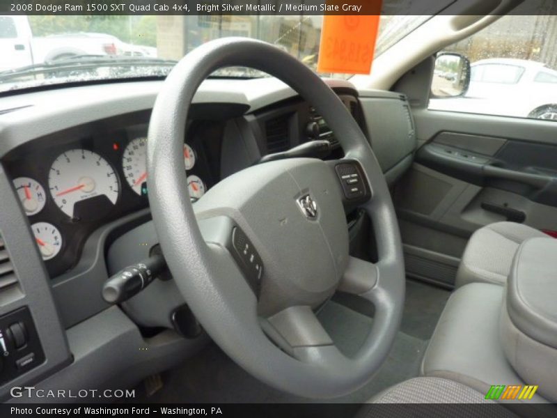Bright Silver Metallic / Medium Slate Gray 2008 Dodge Ram 1500 SXT Quad Cab 4x4