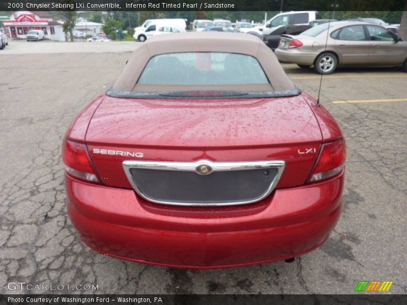  2003 Sebring LXi Convertible Inferno Red Tinted Pearl