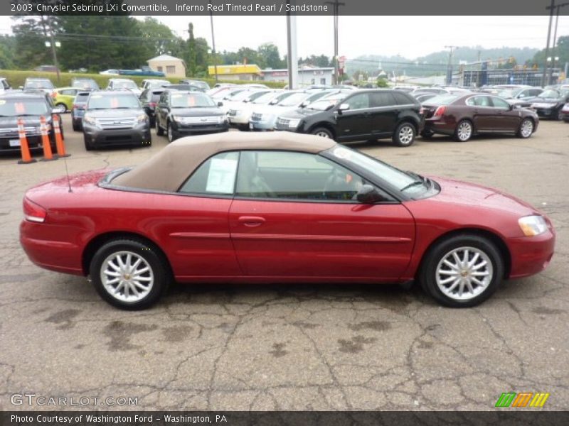  2003 Sebring LXi Convertible Inferno Red Tinted Pearl