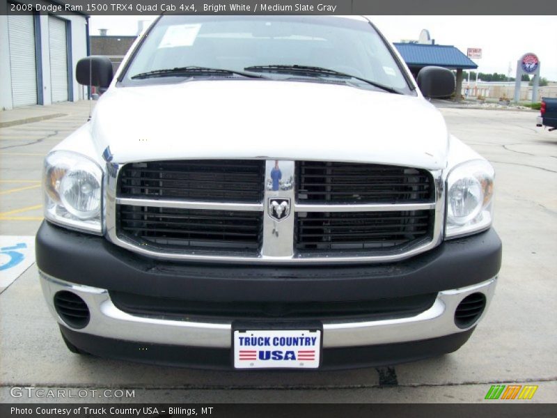 Bright White / Medium Slate Gray 2008 Dodge Ram 1500 TRX4 Quad Cab 4x4