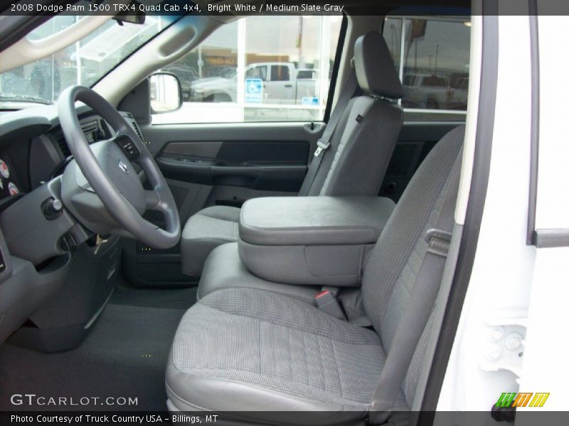 Bright White / Medium Slate Gray 2008 Dodge Ram 1500 TRX4 Quad Cab 4x4