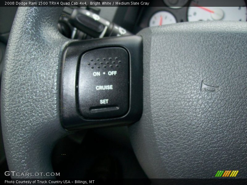 Bright White / Medium Slate Gray 2008 Dodge Ram 1500 TRX4 Quad Cab 4x4
