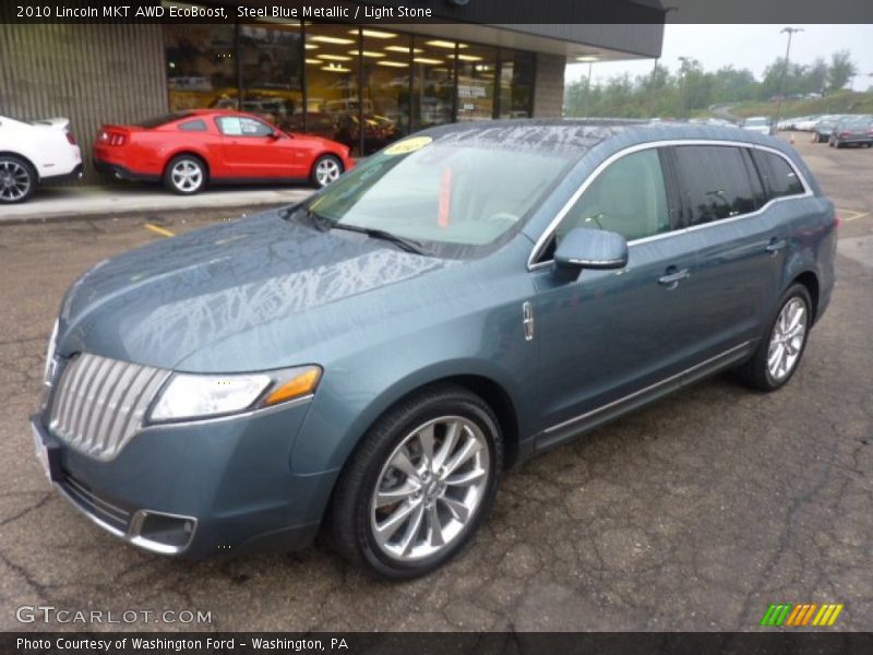 Steel Blue Metallic / Light Stone 2010 Lincoln MKT AWD EcoBoost