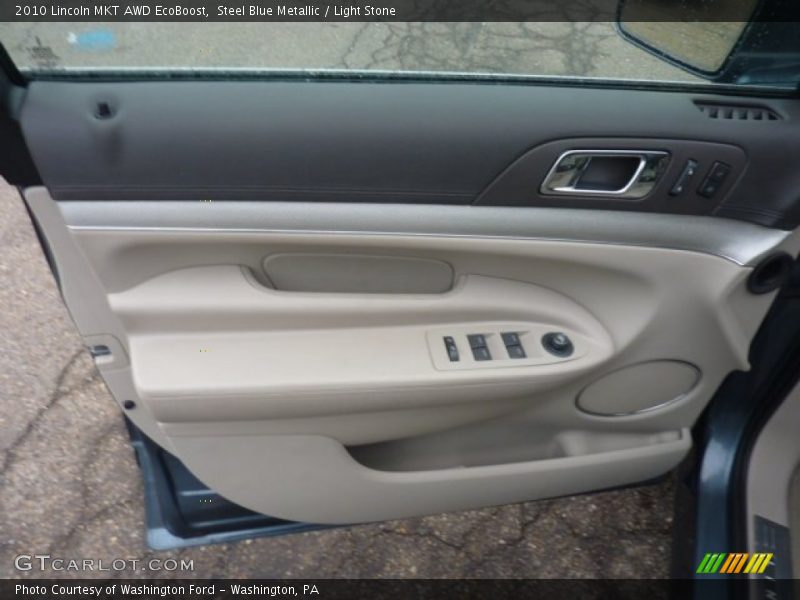 Steel Blue Metallic / Light Stone 2010 Lincoln MKT AWD EcoBoost