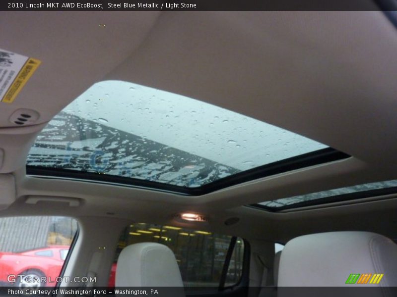 Steel Blue Metallic / Light Stone 2010 Lincoln MKT AWD EcoBoost