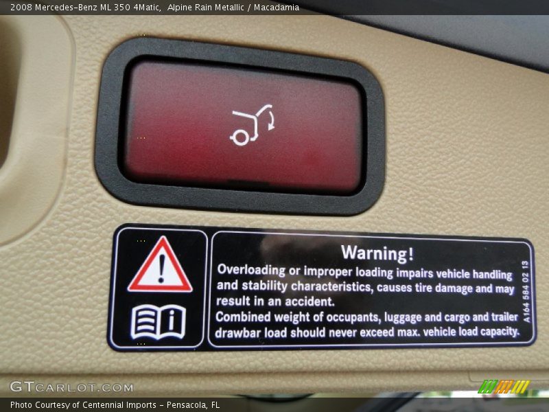 Alpine Rain Metallic / Macadamia 2008 Mercedes-Benz ML 350 4Matic