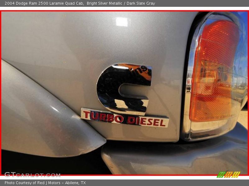 Bright Silver Metallic / Dark Slate Gray 2004 Dodge Ram 2500 Laramie Quad Cab