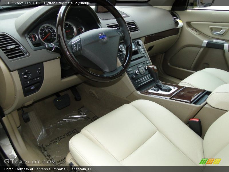 Oyster Grey Metallic / Beige 2012 Volvo XC90 3.2