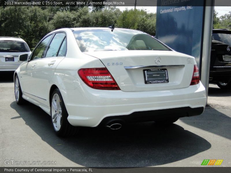 Arctic White / Almond Beige/Mocha 2012 Mercedes-Benz C 250 Sport