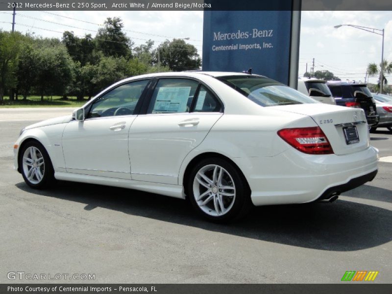 Arctic White / Almond Beige/Mocha 2012 Mercedes-Benz C 250 Sport