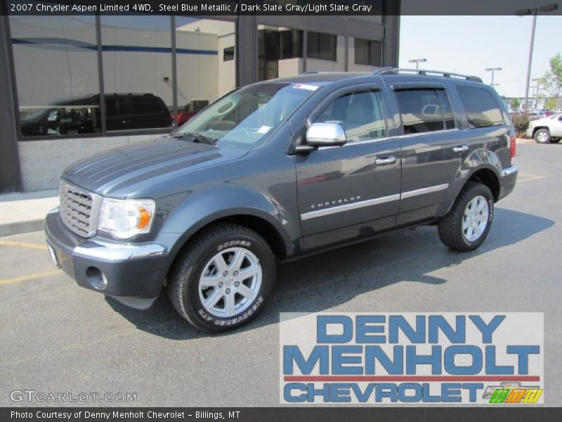 Steel Blue Metallic / Dark Slate Gray/Light Slate Gray 2007 Chrysler Aspen Limited 4WD