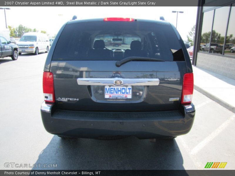 Steel Blue Metallic / Dark Slate Gray/Light Slate Gray 2007 Chrysler Aspen Limited 4WD