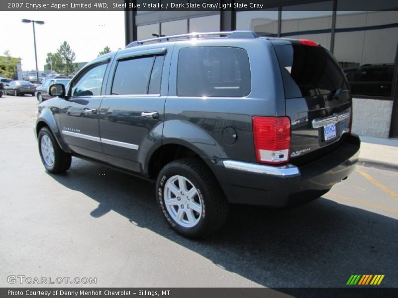 Steel Blue Metallic / Dark Slate Gray/Light Slate Gray 2007 Chrysler Aspen Limited 4WD