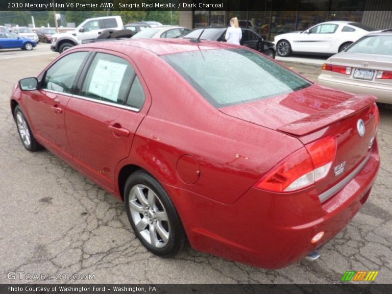 Sangria Red Metallic / Dark Charcoal 2010 Mercury Milan V6 Premier AWD