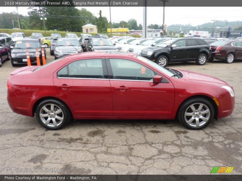 Sangria Red Metallic / Dark Charcoal 2010 Mercury Milan V6 Premier AWD