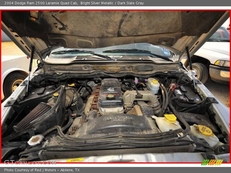 Bright Silver Metallic / Dark Slate Gray 2004 Dodge Ram 2500 Laramie Quad Cab