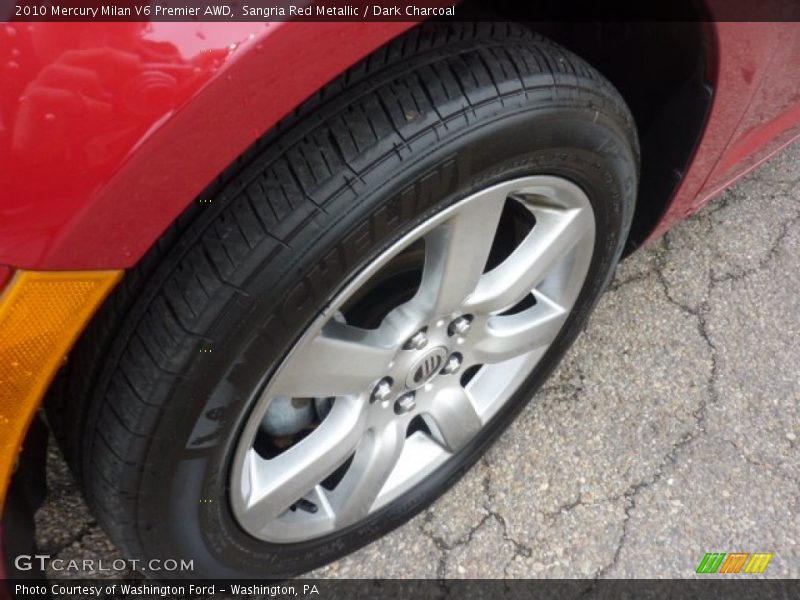 Sangria Red Metallic / Dark Charcoal 2010 Mercury Milan V6 Premier AWD