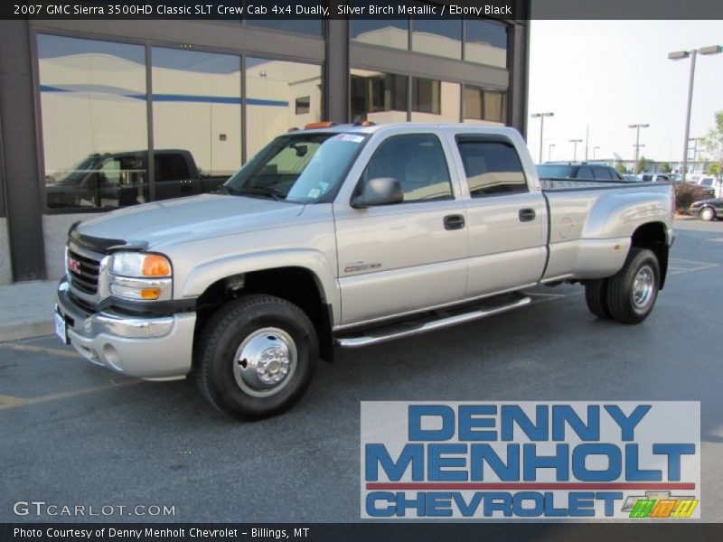 Silver Birch Metallic / Ebony Black 2007 GMC Sierra 3500HD Classic SLT Crew Cab 4x4 Dually
