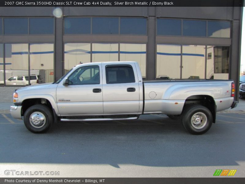 Silver Birch Metallic / Ebony Black 2007 GMC Sierra 3500HD Classic SLT Crew Cab 4x4 Dually
