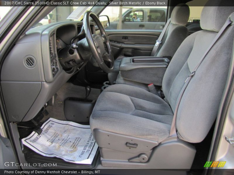Silver Birch Metallic / Ebony Black 2007 GMC Sierra 3500HD Classic SLT Crew Cab 4x4 Dually