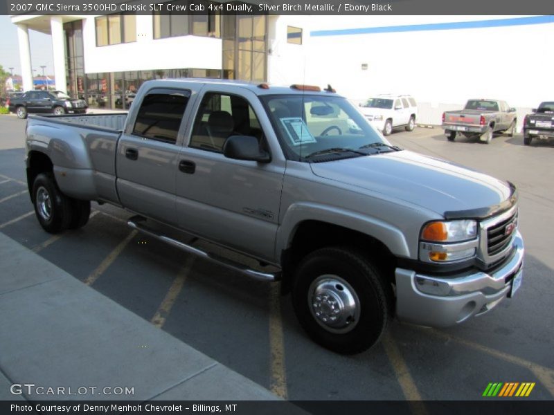 Silver Birch Metallic / Ebony Black 2007 GMC Sierra 3500HD Classic SLT Crew Cab 4x4 Dually