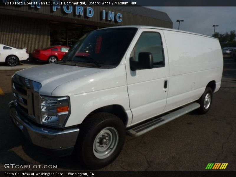 Oxford White / Medium Flint 2010 Ford E Series Van E250 XLT Commericial