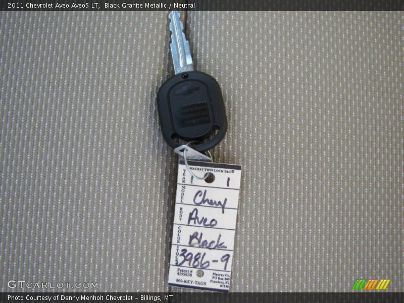 Black Granite Metallic / Neutral 2011 Chevrolet Aveo Aveo5 LT