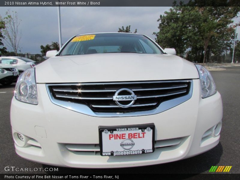 Winter Frost White / Blond 2010 Nissan Altima Hybrid