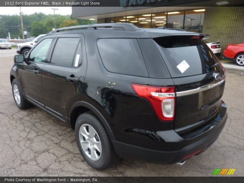 Black / Medium Light Stone 2012 Ford Explorer FWD