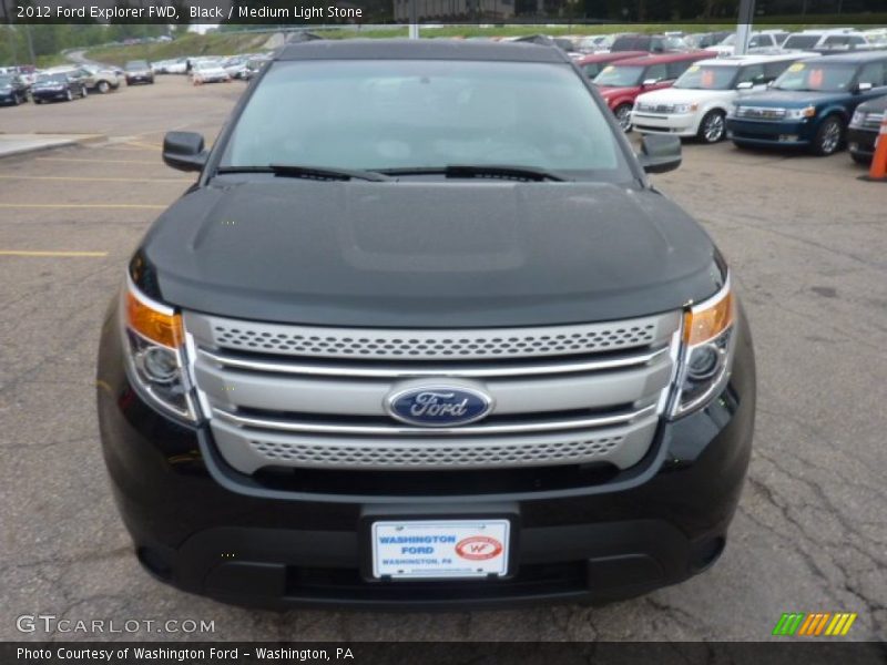 Black / Medium Light Stone 2012 Ford Explorer FWD