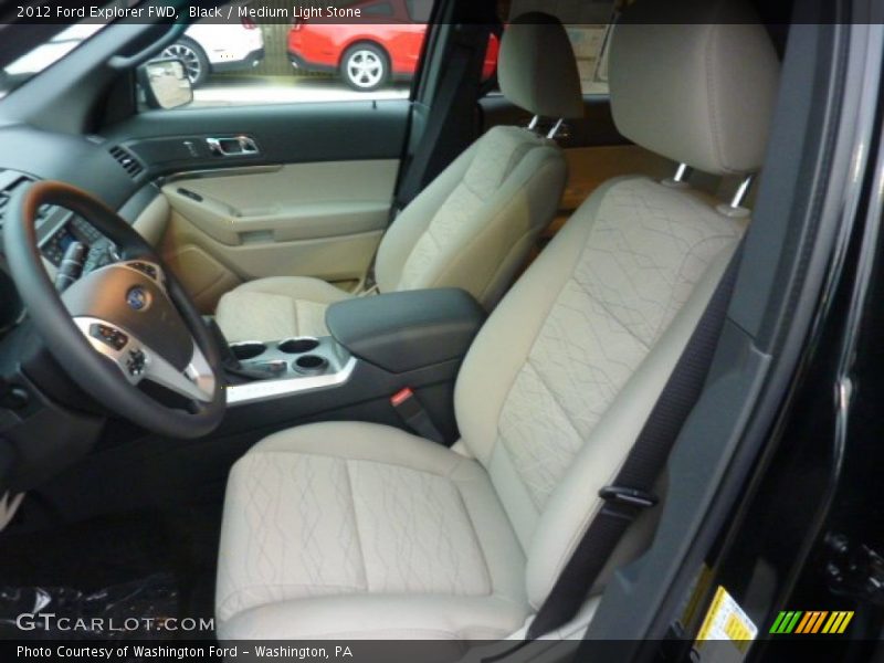 Black / Medium Light Stone 2012 Ford Explorer FWD