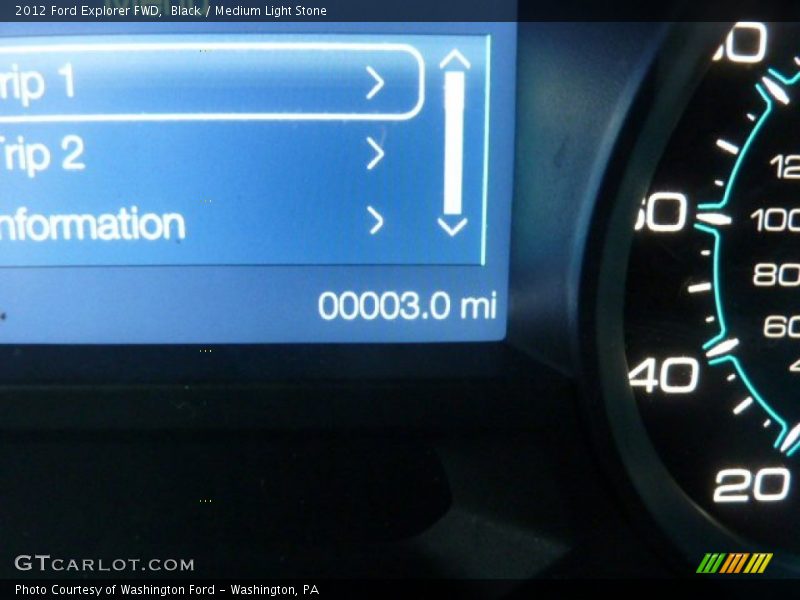 Black / Medium Light Stone 2012 Ford Explorer FWD