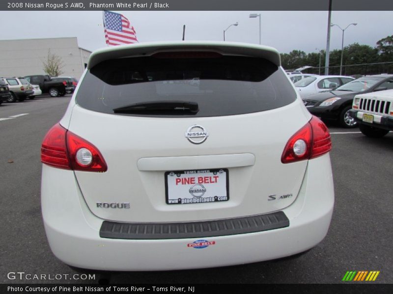 Phantom White Pearl / Black 2008 Nissan Rogue S AWD