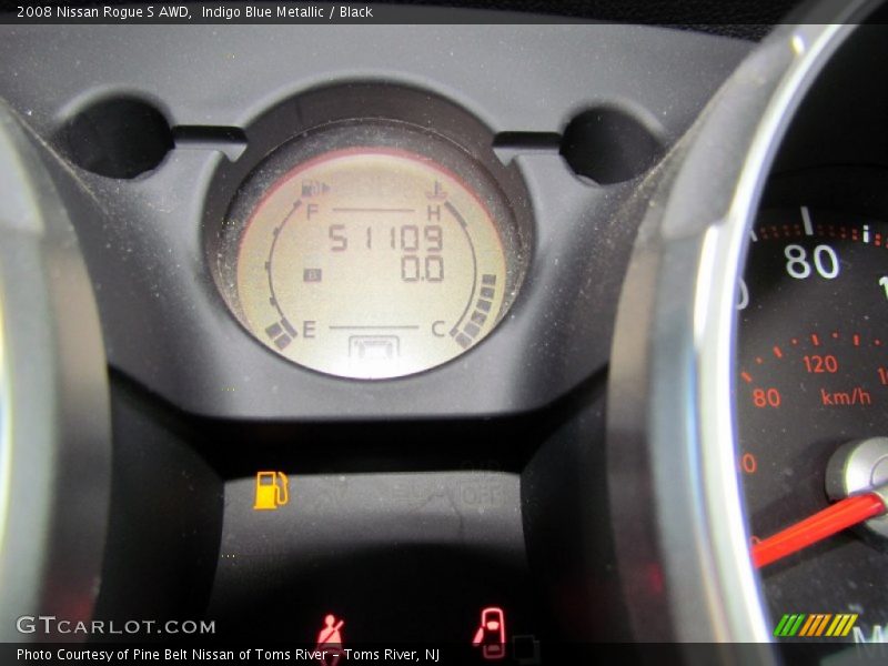 Indigo Blue Metallic / Black 2008 Nissan Rogue S AWD