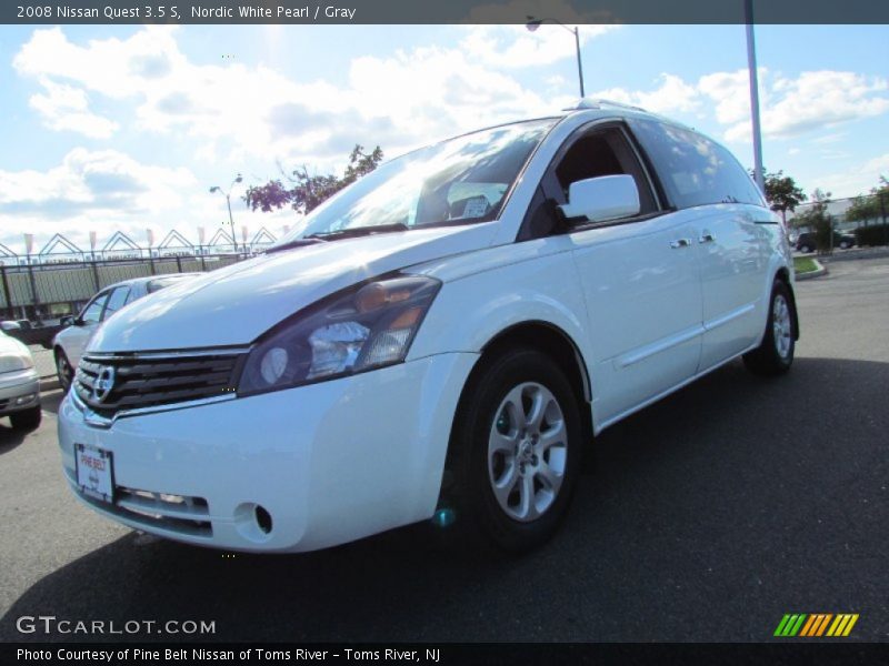 Nordic White Pearl / Gray 2008 Nissan Quest 3.5 S