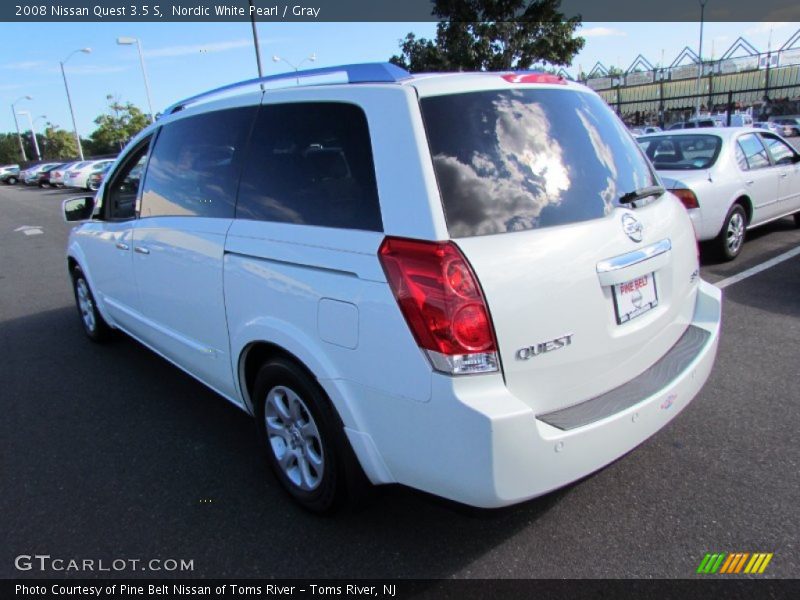 Nordic White Pearl / Gray 2008 Nissan Quest 3.5 S